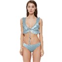 Design Pattern Texture Low Cut Ruffle Edge Bikini Set View1