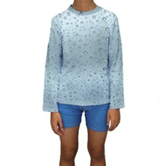 Design Pattern Texture Bubble Kids  Long Sleeve Swimwear by artworkshop