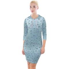 Design Pattern Texture Bubble Quarter Sleeve Hood Bodycon Dress by artworkshop