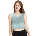 Design Pattern Texture bubble V-Neck Cropped Tank Top View1