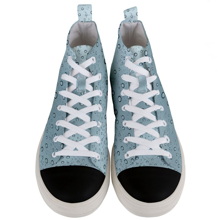 Design Pattern Texture bubble Men s Mid-Top Canvas Sneakers