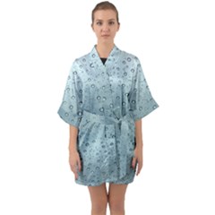 Design Pattern Texture Bubble Half Sleeve Satin Kimono  by artworkshop