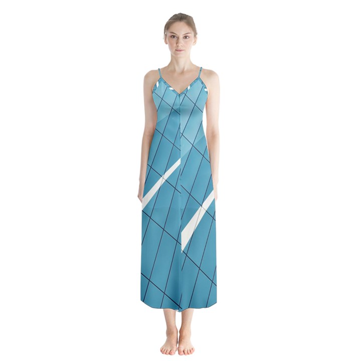 Design texture Button Up Chiffon Maxi Dress