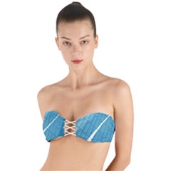 Design Texture Twist Bandeau Bikini Top by artworkshop