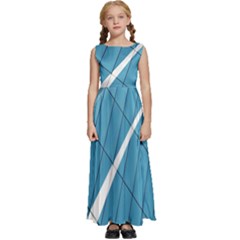 Design Texture Kids  Satin Sleeveless Maxi Dress by artworkshop