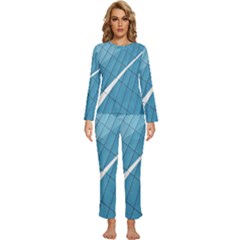 Design Texture Womens  Long Sleeve Lightweight Pajamas Set