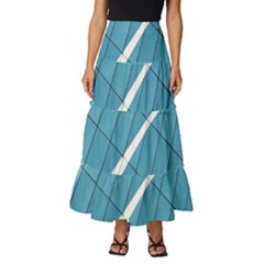 Design Texture Tiered Ruffle Maxi Skirt