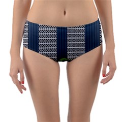 Exterior Building Pattern Reversible Mid-waist Bikini Bottoms by artworkshop