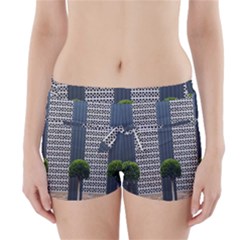 Exterior Building Pattern Boyleg Bikini Wrap Bottoms by artworkshop