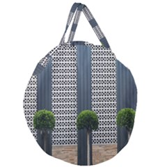 Exterior Building Pattern Giant Round Zipper Tote by artworkshop