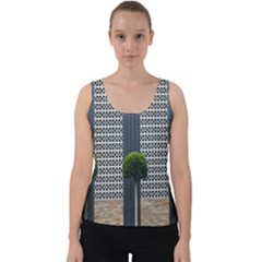 Exterior Building Pattern Velvet Tank Top by artworkshop