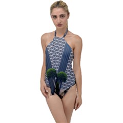 Exterior Building Pattern Go With The Flow One Piece Swimsuit by artworkshop