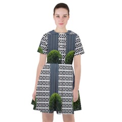 Exterior Building Pattern Sailor Dress by artworkshop