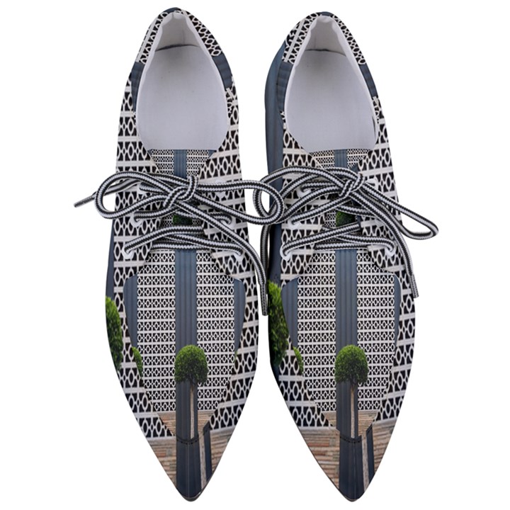 Exterior building pattern Pointed Oxford Shoes