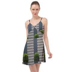 Exterior Building Pattern Summer Time Chiffon Dress by artworkshop