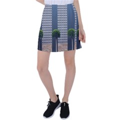 Exterior Building Pattern Tennis Skirt