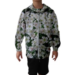 Exterior Building Pattern Kids  Hooded Windbreaker by artworkshop