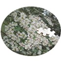 Exterior building pattern Wooden Puzzle Round View2