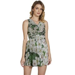 Exterior Building Pattern Sleeveless High Waist Mini Dress