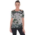 Exterior building pattern Shoulder Cut Out Short Sleeve Top View1