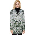 Exterior building pattern Button Up Hooded Coat  View1