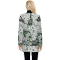 Exterior building pattern Button Up Hooded Coat  View2