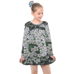 Exterior Building Pattern Kids  Long Sleeve Dress by artworkshop