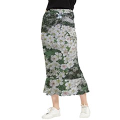 Exterior Building Pattern Maxi Fishtail Chiffon Skirt by artworkshop