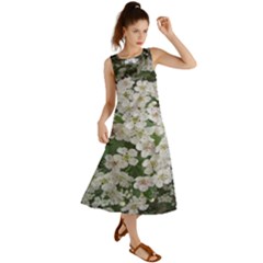 Exterior Building Pattern Summer Maxi Dress