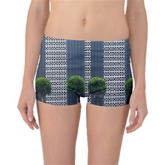 Exterior-building-pattern Boyleg Bikini Bottoms by artworkshop