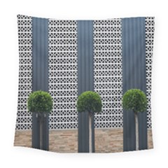 Exterior-building-pattern Square Tapestry (large) by artworkshop