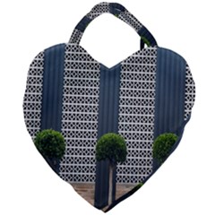 Exterior-building-pattern Giant Heart Shaped Tote by artworkshop