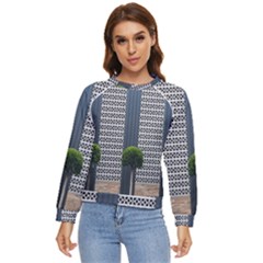 Exterior-building-pattern Women s Long Sleeve Raglan Tee