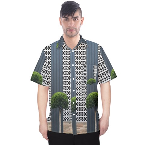 Exterior-building-pattern Men s Hawaii Shirt by artworkshop