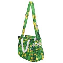 Flower Plant Spring Rope Handles Shoulder Strap Bag by artworkshop