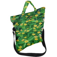 Flower Plant Spring Fold Over Handle Tote Bag by artworkshop