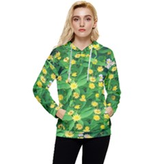 Flower Plant Spring Women s Lightweight Drawstring Hoodie by artworkshop