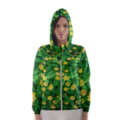 Flower Plant Spring Women s Hooded Windbreaker