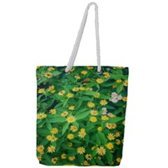 Flower Plant Spring Full Print Rope Handle Tote (large) by artworkshop