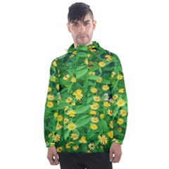 Flower Plant Spring Men s Front Pocket Pullover Windbreaker by artworkshop