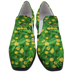 Flower Plant Spring Women Slip On Heel Loafers by artworkshop