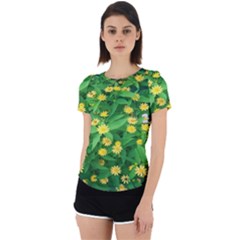 Flower Plant Spring Back Cut Out Sport Tee by artworkshop