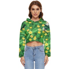 Flower Plant Spring Women s Lightweight Cropped Hoodie by artworkshop