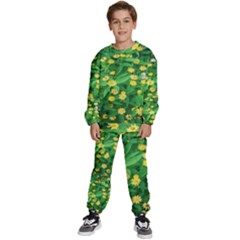 Flower Plant Spring Kids  Sweatshirt Set by artworkshop