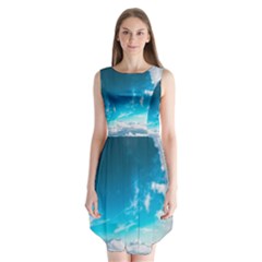 Landscape Sky Clouds Hd Wallpaper Sleeveless Chiffon Dress   by artworkshop