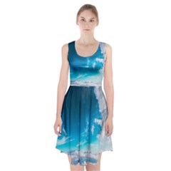 Landscape Sky Clouds Hd Wallpaper Racerback Midi Dress by artworkshop