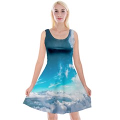 Landscape Sky Clouds Hd Wallpaper Reversible Velvet Sleeveless Dress by artworkshop