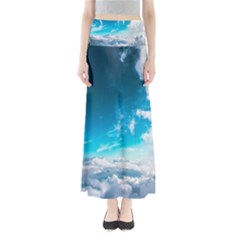 Landscape Sky Clouds Hd Wallpaper Full Length Maxi Skirt by artworkshop