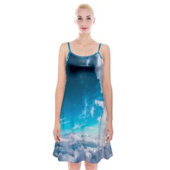 Landscape Sky Clouds Hd Wallpaper Spaghetti Strap Velvet Dress by artworkshop