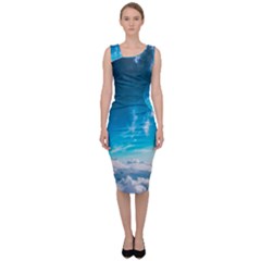 Landscape Sky Clouds Hd Wallpaper Sleeveless Pencil Dress by artworkshop